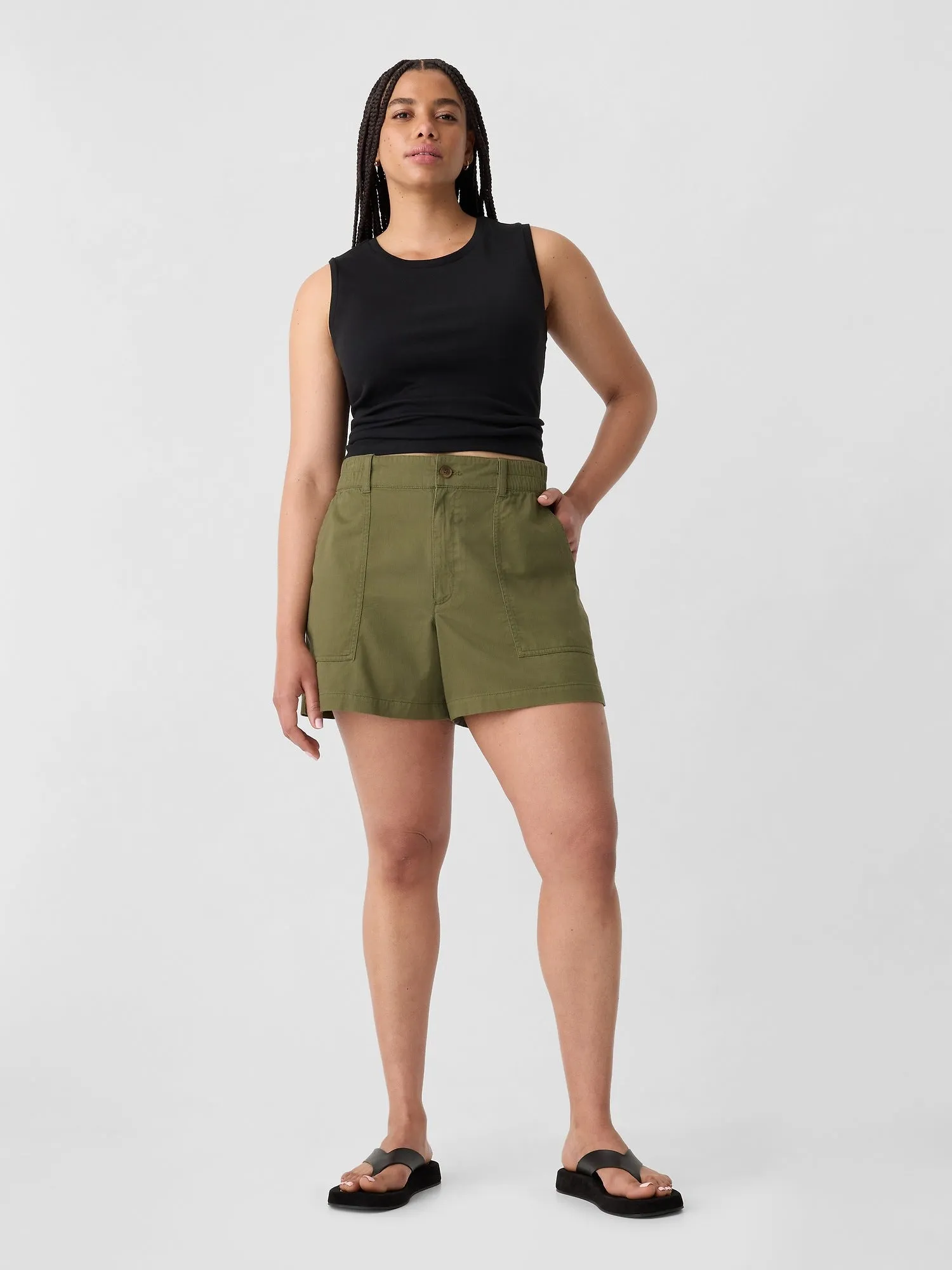 4" High Rise Easy Utility Shorts