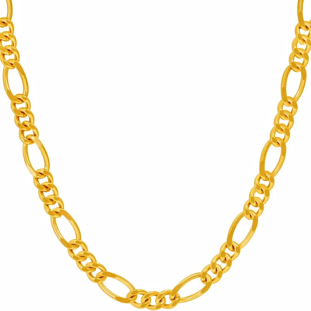 5.5mm Rounded Figaro Chain Necklace Figaro Chain Round