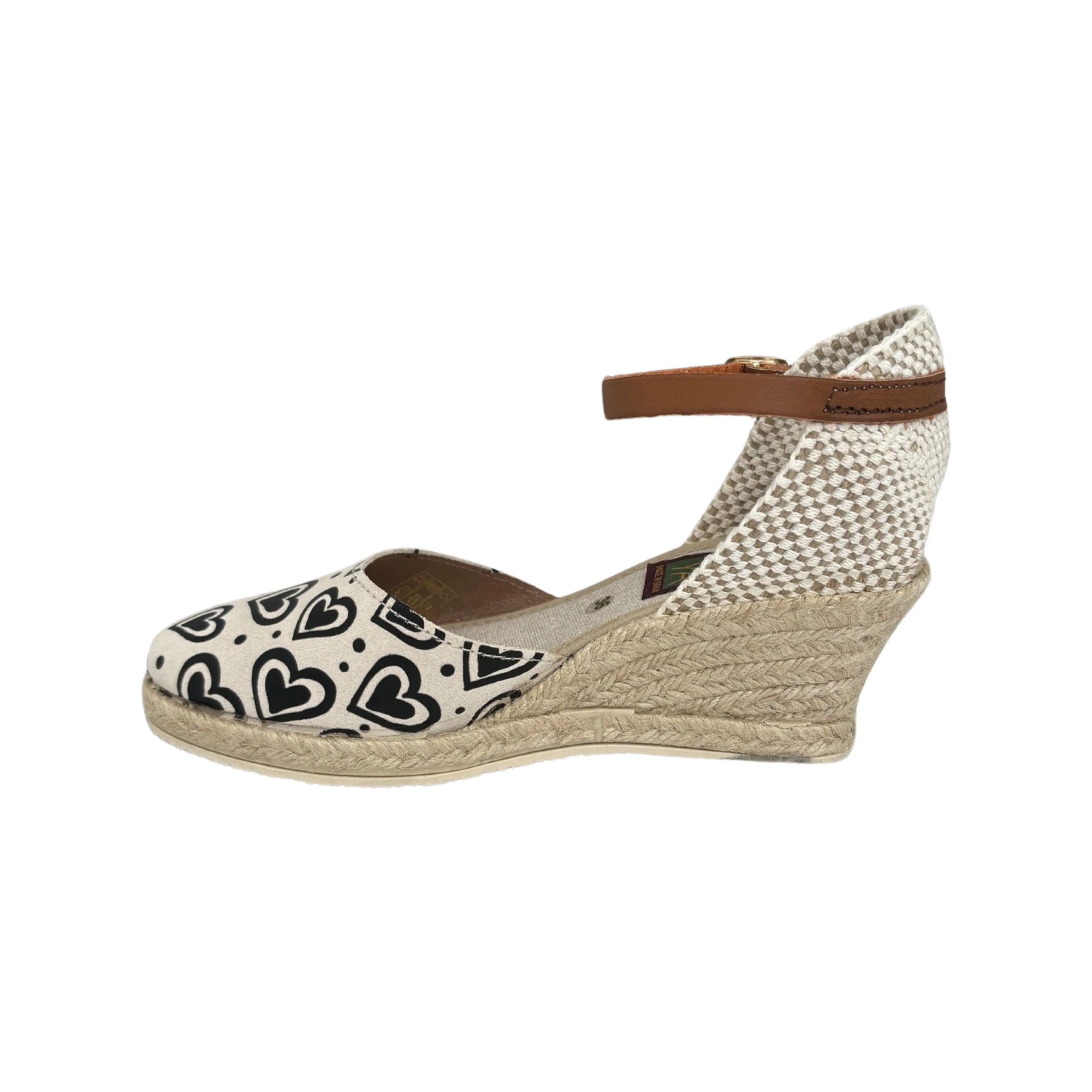 5N50-21 Beige/Black Espadrille