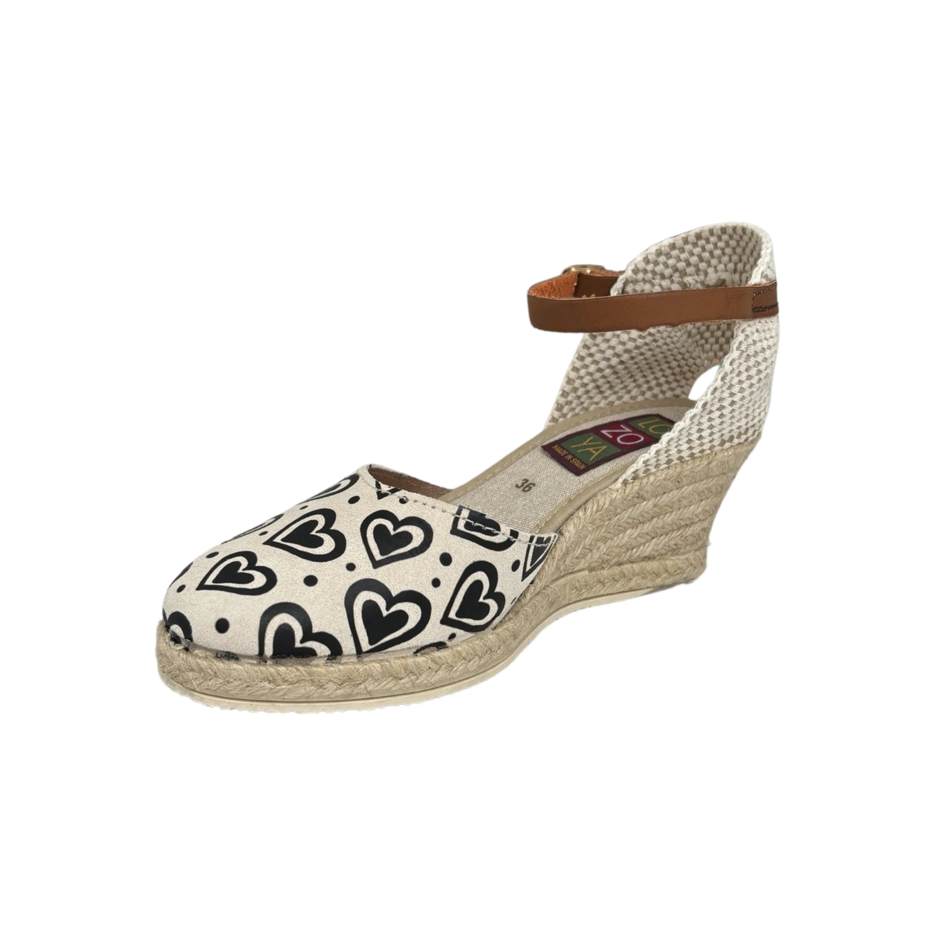 5N50-21 Beige/Black Espadrille