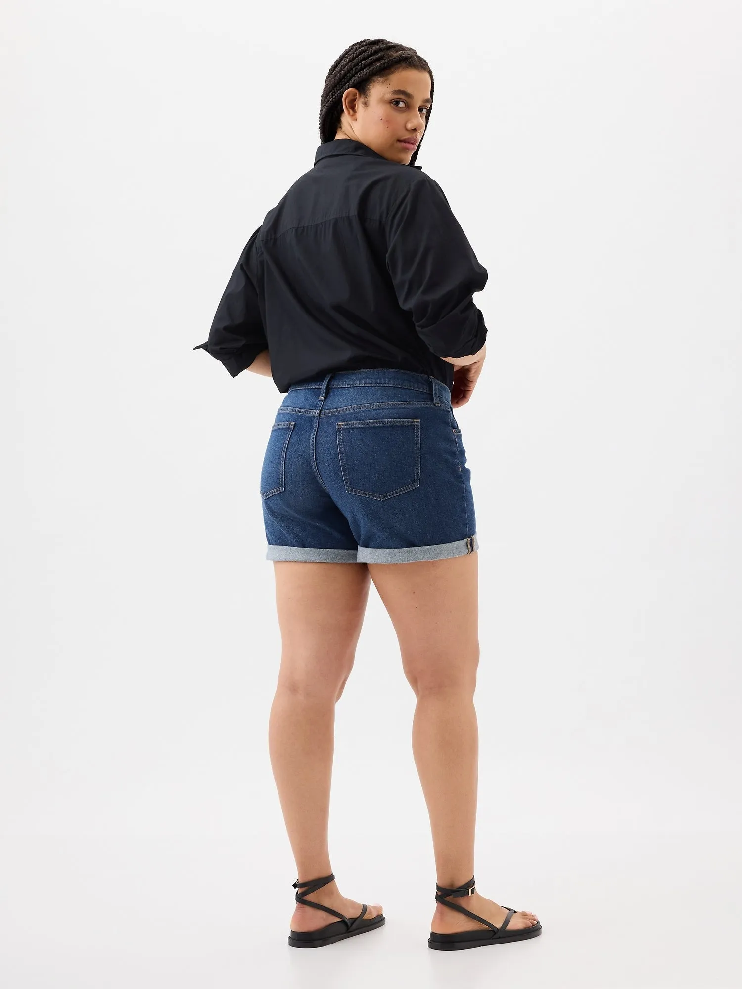 5" Mid Rise Denim Shorts