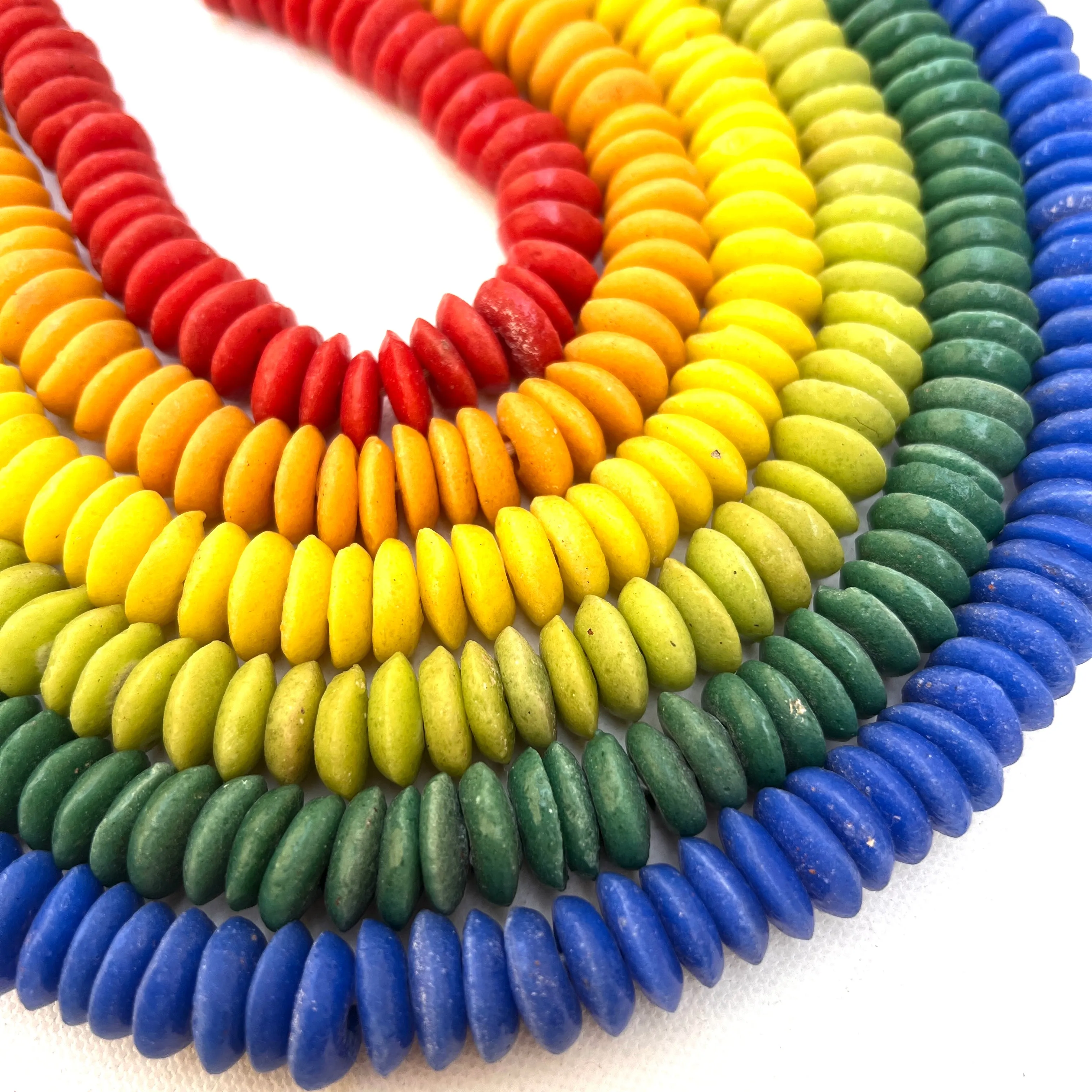 African Saucer Disk Beads