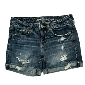 American Eagle Live Your Life Denim Ripped Shorts Size 0