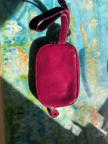 American Eagle Outfitters AEO Raspberry Red Patent Leather Clutch Bag Purse