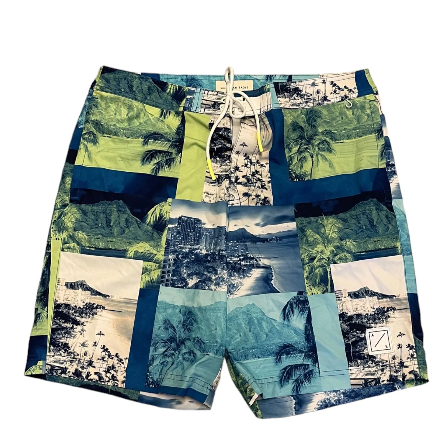 American Eagle Tropical Hawaii Diamond Head Board Shorts Size Large