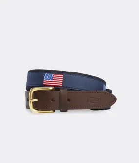 American Flag Canvas Club Belt