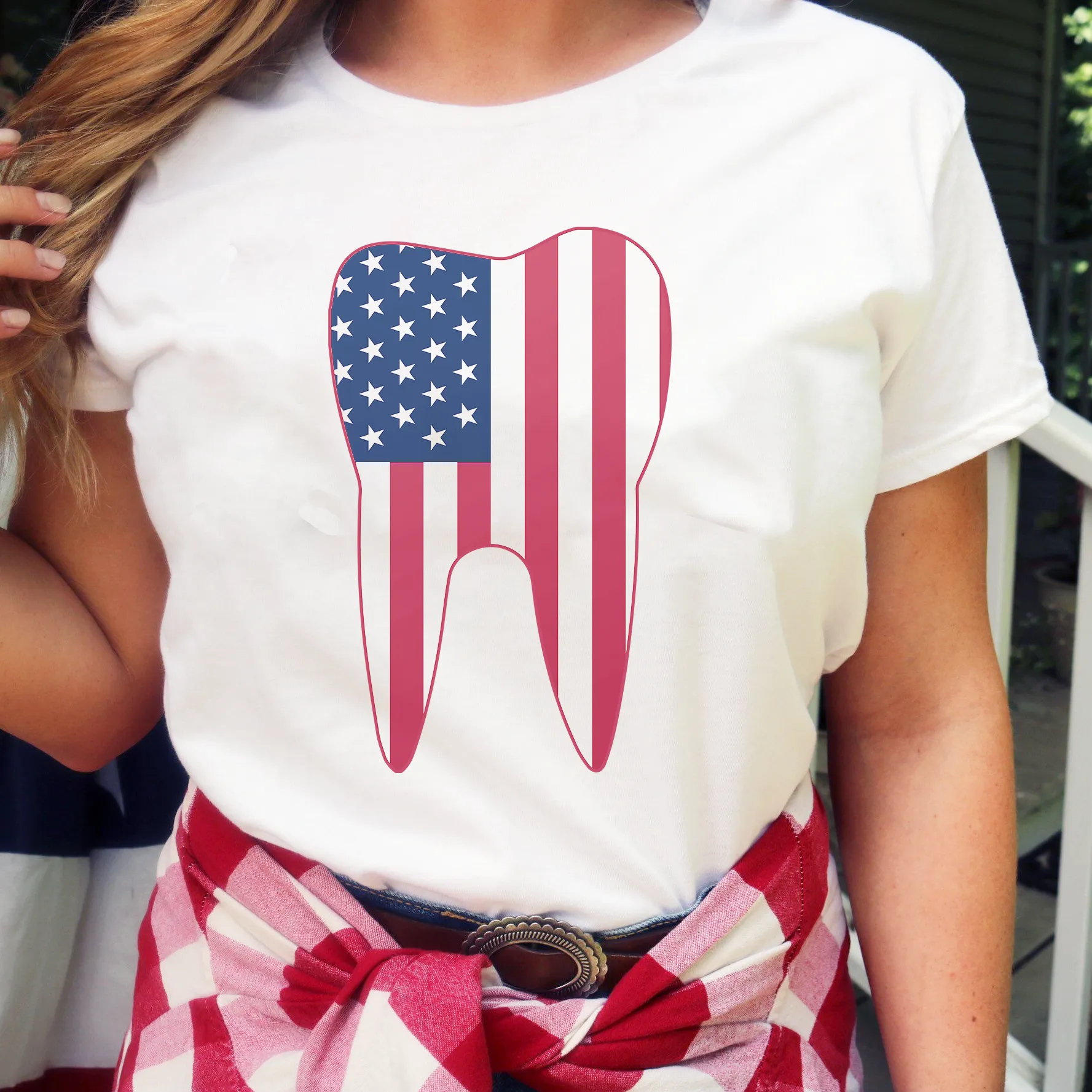 American Flag Tooth