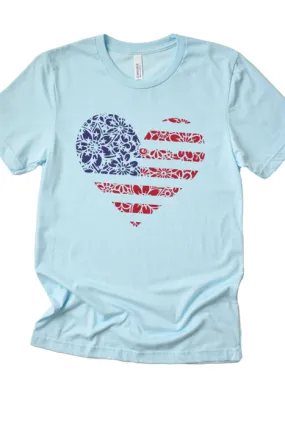 American Flower Heart Tee 4235