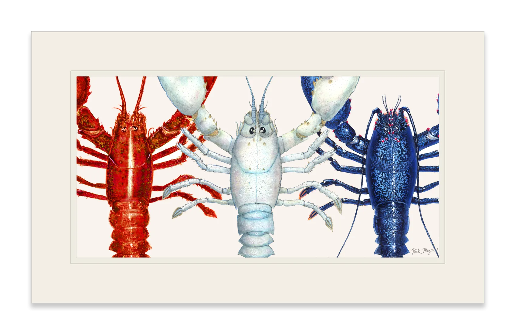 American Lobsters Trio Print