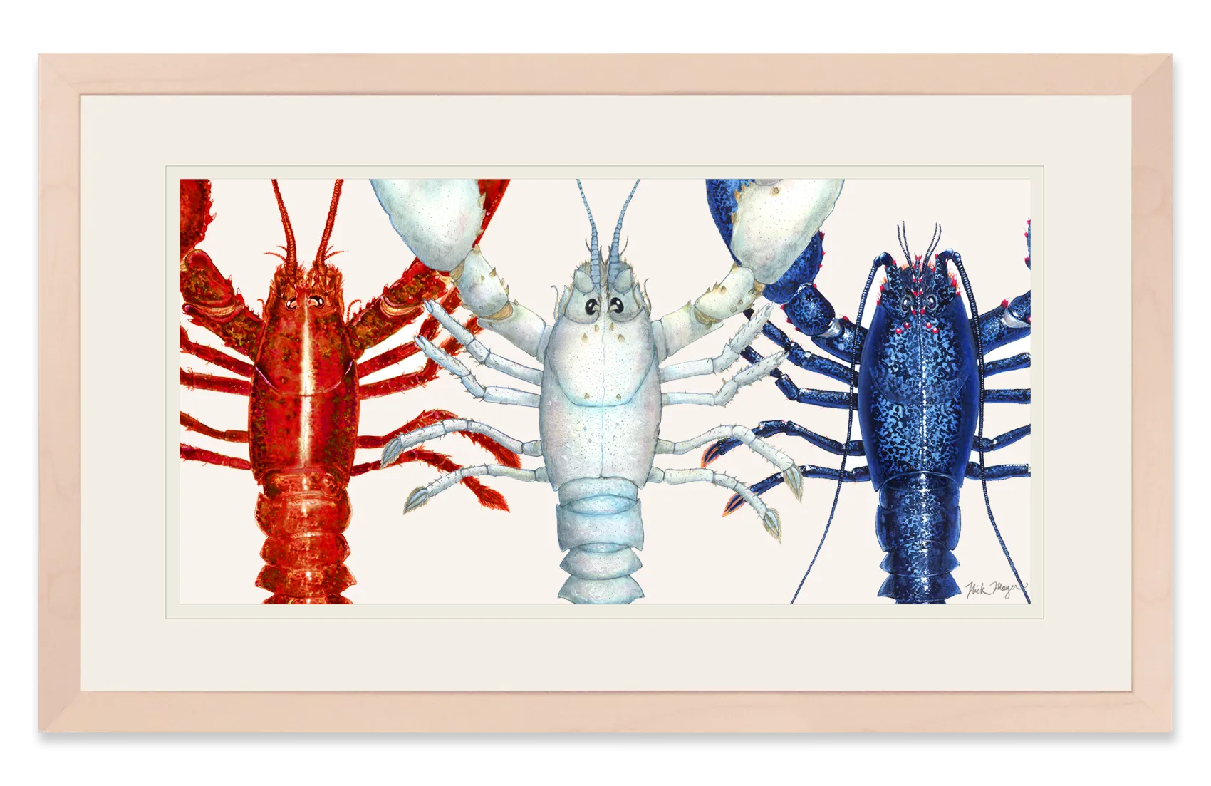 American Lobsters Trio Print