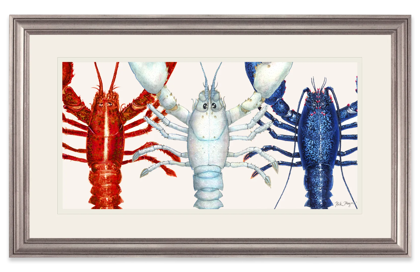 American Lobsters Trio Print