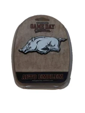 Arkansas Razorbacks Game Day Outfitters Metallic Adhesive Auto Emblem