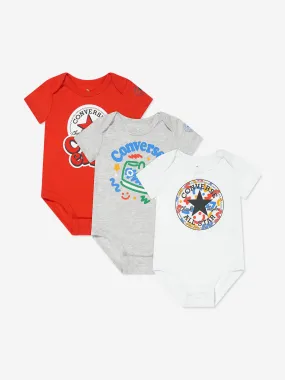 Baby Boys 3 Pack Pattern Bodysuit Set in Multicolour