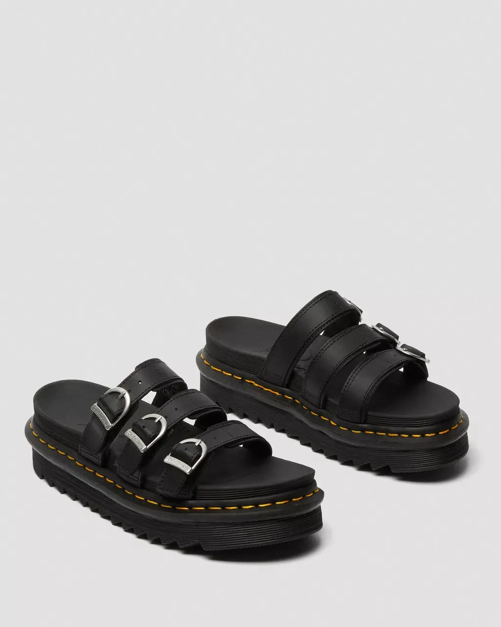 Blaire Slide BLACK HYDRO LEATHER