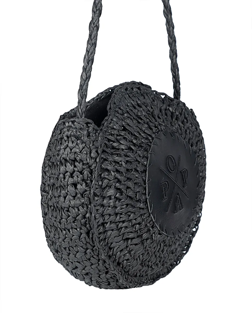 Bolso Leticia Rafia Negro