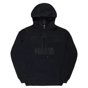 BOY EAGLE APPLIQUE HOODIE - BLACK