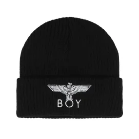 BOY EAGLE BEANIE KIDS - BLACK