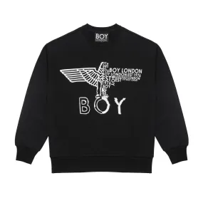 BOY EAGLE CONCEALED SWEATSHIRT - BLACK