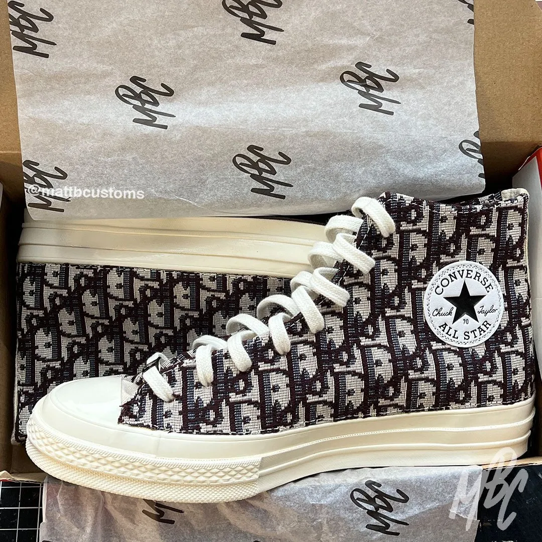 Brown Oblique Monogram - Converse | UK 10.5