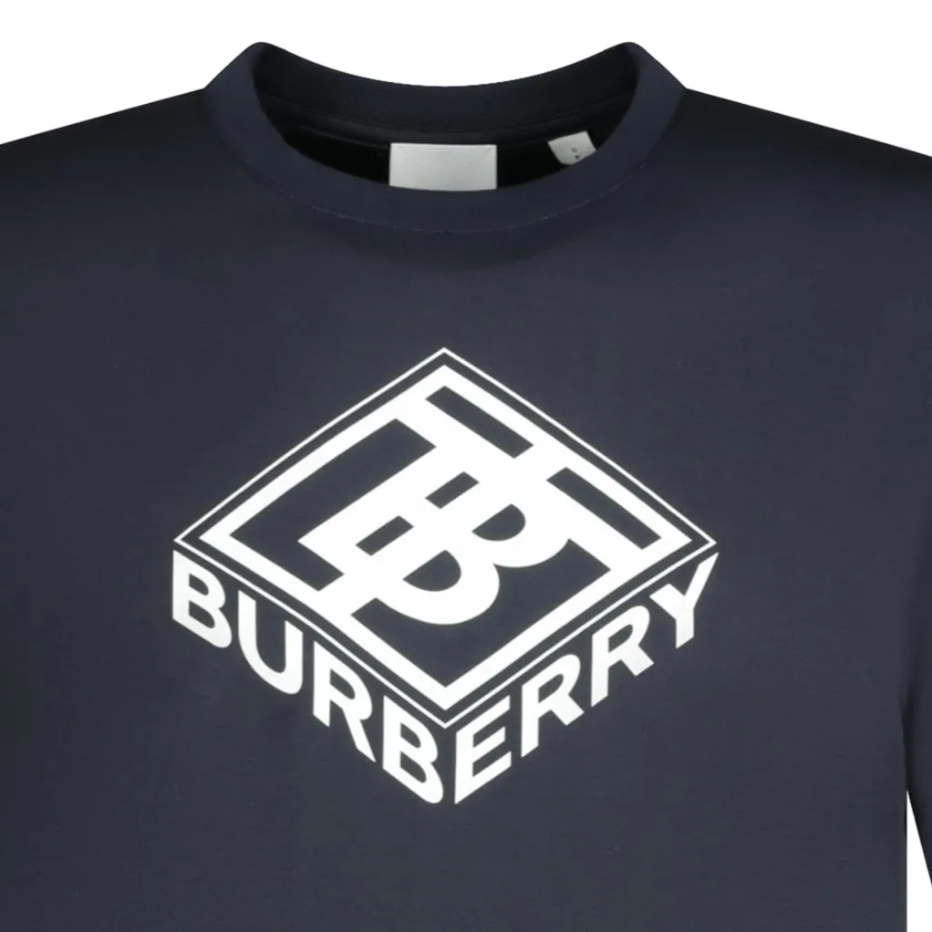 BURBERRY 'ELLISON' SHORT SLEEVE T-SHIRT NAVY