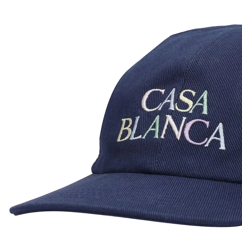 CASABLANCA Logo Embroidered Cap Navy