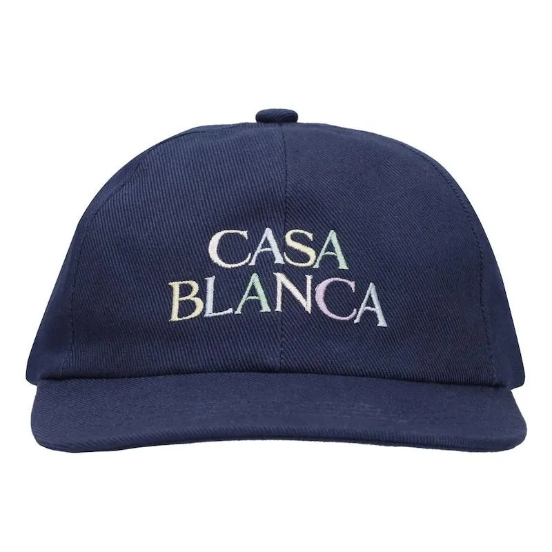 CASABLANCA Logo Embroidered Cap Navy