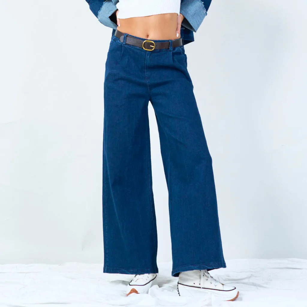 Chic wide-leg pants with belt wholesale