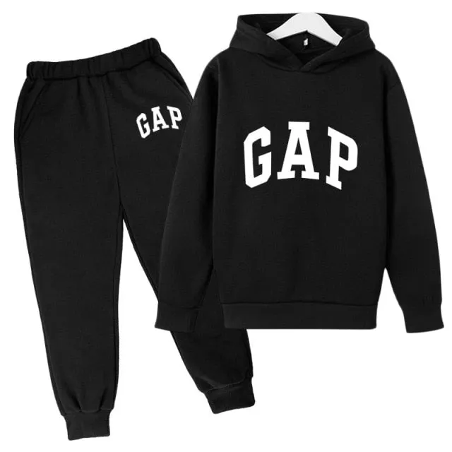 Children&#39;s Sports Shirt Clothing 2-piece Set Of Letter Printing Men And Women Children Fashion Casual Hoodie Set