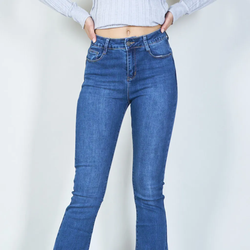 Classic bootcut jeans with mid-rise wholesale