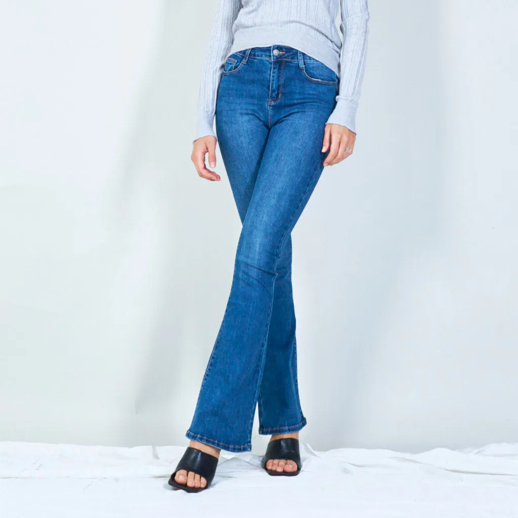 Classic bootcut jeans with mid-rise wholesale