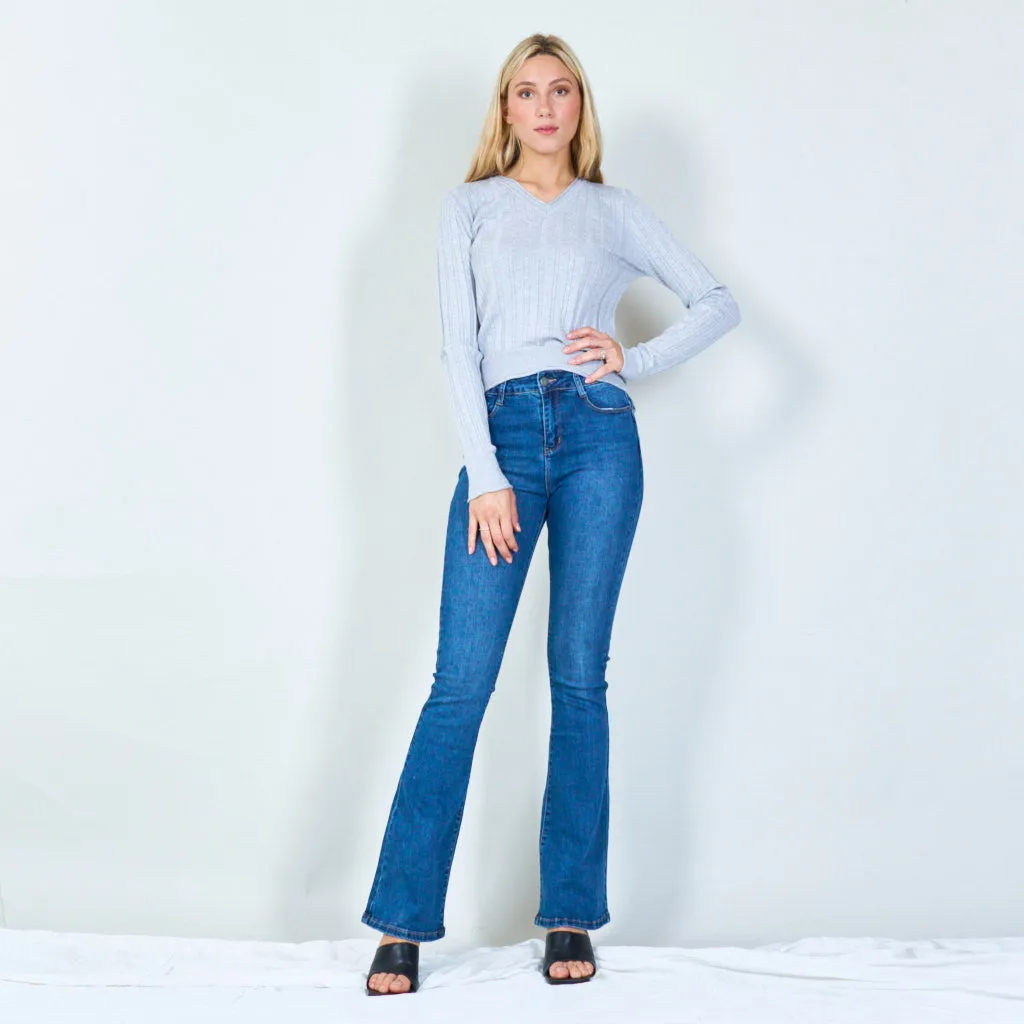 Classic bootcut jeans with mid-rise wholesale