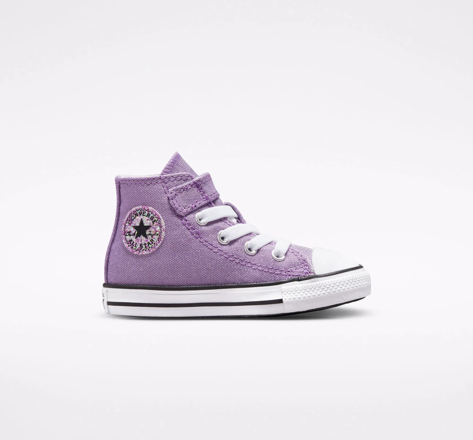 Converse girls' high ankle shoe Chuck Taylor All Star Easy-On Glitter 772878C purple