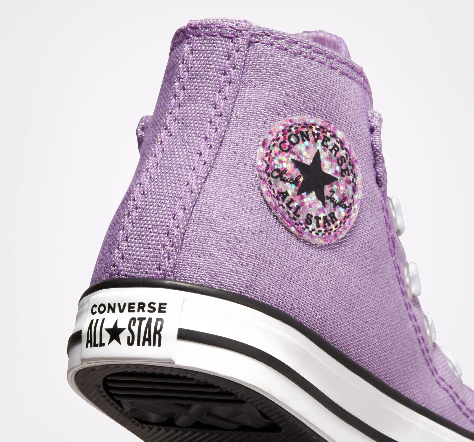 Converse girls' high ankle shoe Chuck Taylor All Star Easy-On Glitter 772878C purple