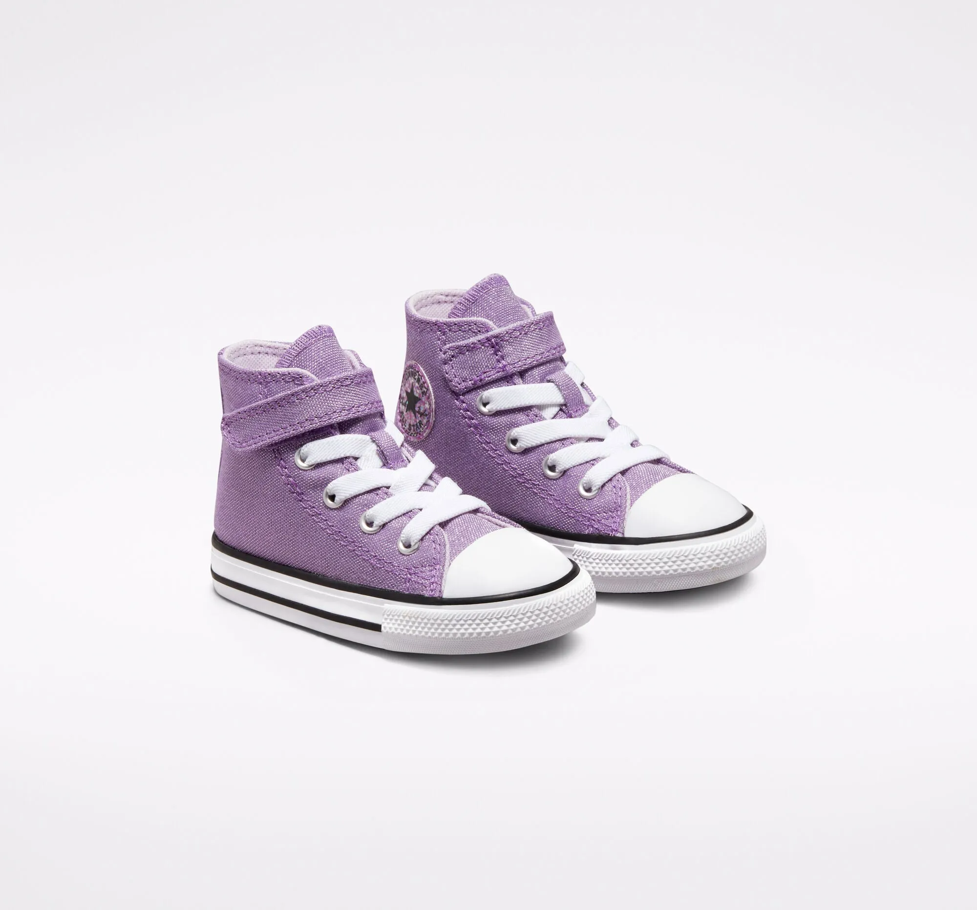 Converse girls' high ankle shoe Chuck Taylor All Star Easy-On Glitter 772878C purple