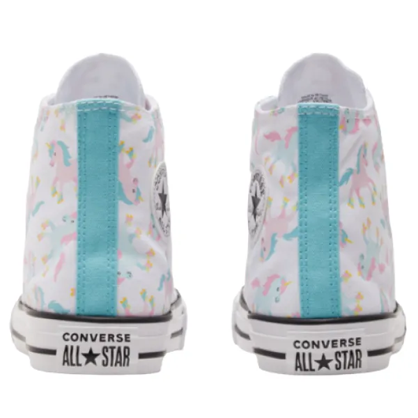 Converse high-top girl's sneakers shoe with lace Ctas HI 669816C white-multi-white