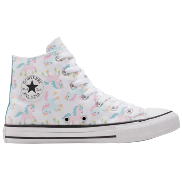 Converse high-top girl's sneakers shoe with lace Ctas HI 669816C white-multi-white