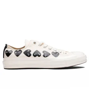 Converse x Comme Des Garcons PLAY All Star Chuck '70 Ox Multi Heart - Milk/Black