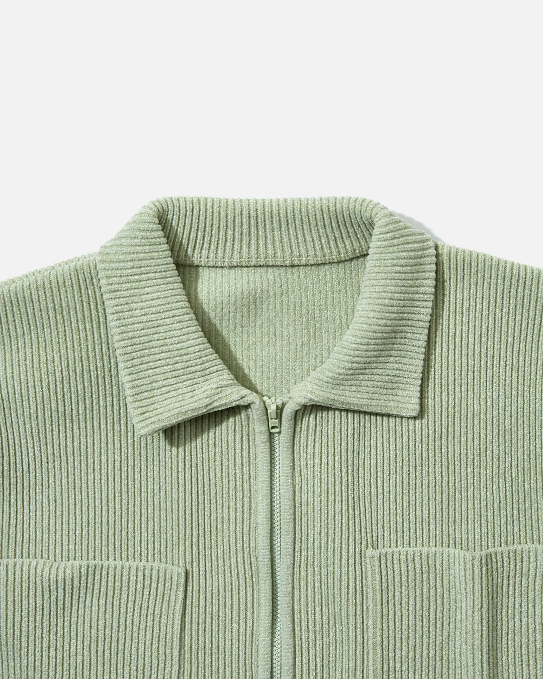 Cordy Knit Jacket - Mint Green