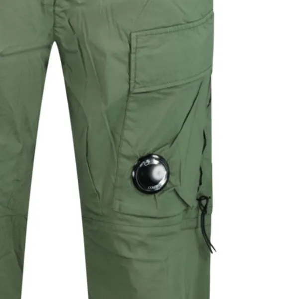 CP COMPANY Cuffed 50 Fili Stretch Cargo Pants Green