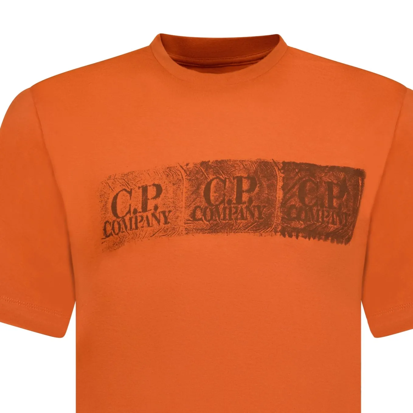 CP COMPANY Logo Print T-Shirt Orange