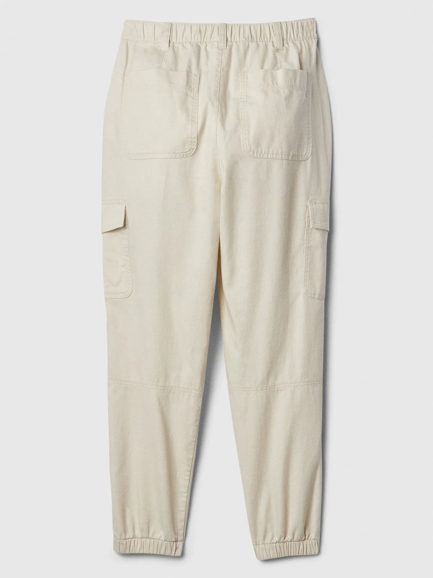 Cropped Twill Girlfriend Cargo Joggers with Washwell