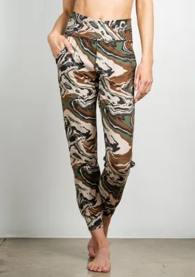 Cross Waist Jogger - Camo