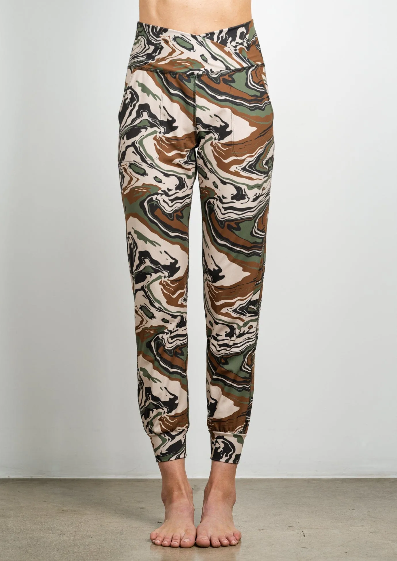 Cross Waist Jogger - Camo