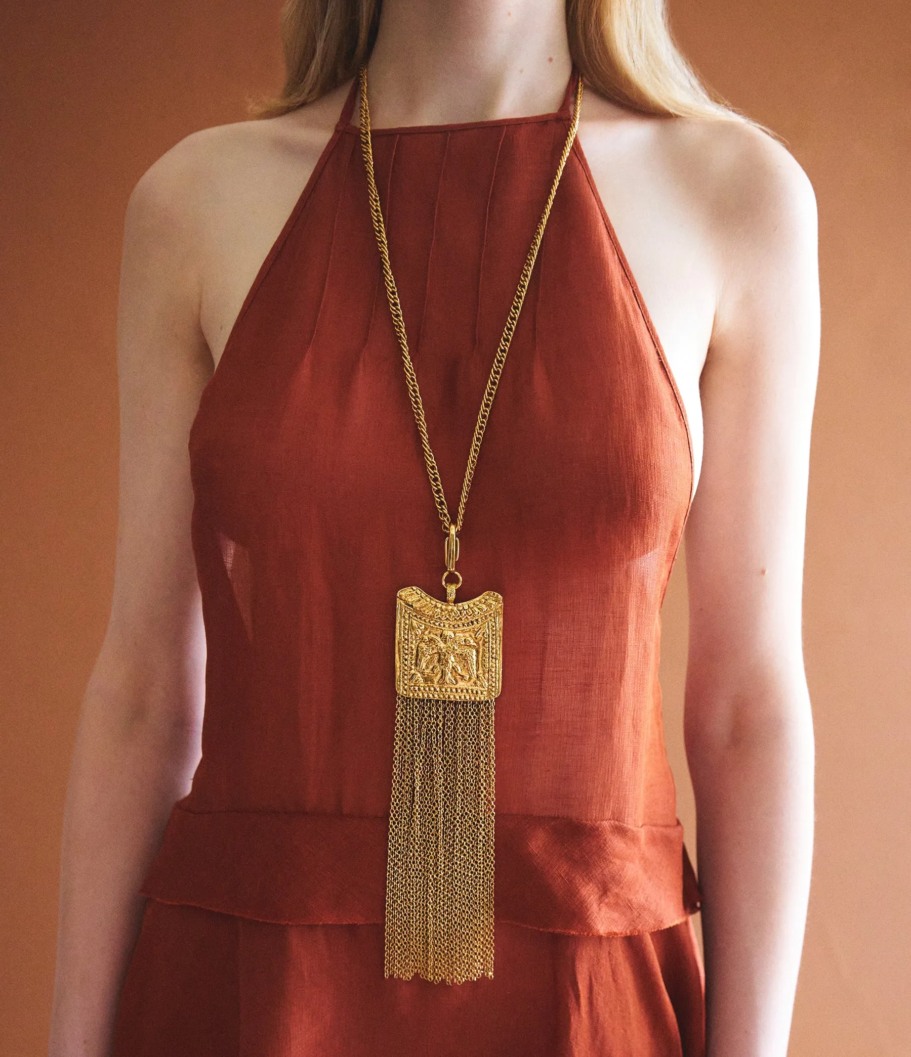 Double Eagle Tassel Necklace