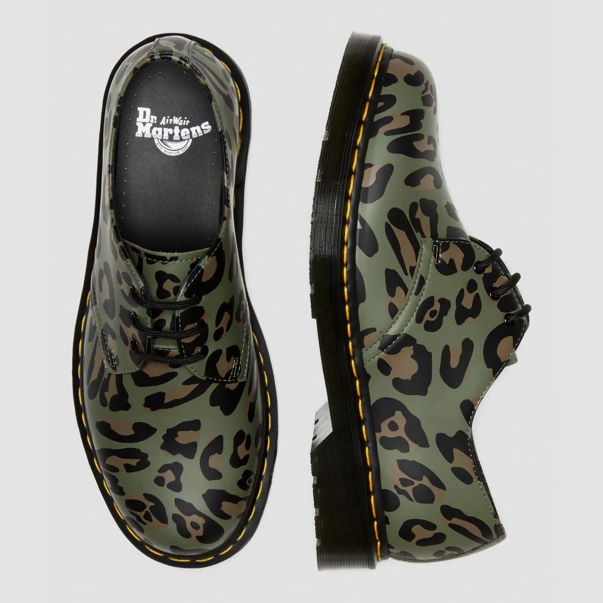 Dr. Martens 1461 Distorted Leopard Print Shoes