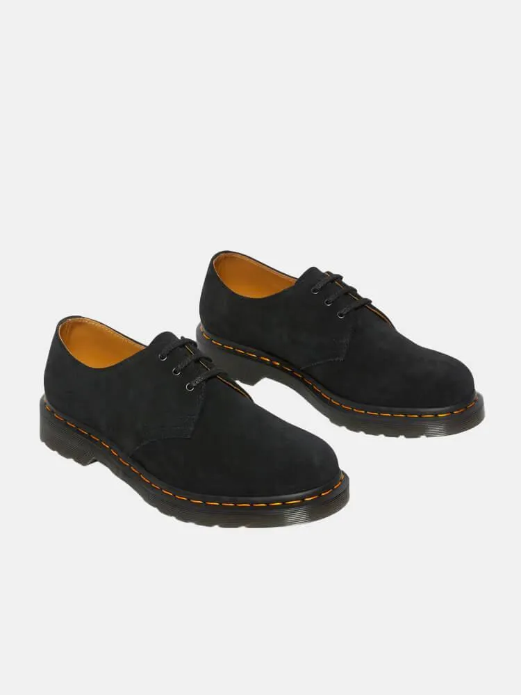 Dr Martens 1461 E.H. Suede 3 Eye Shoe - Black