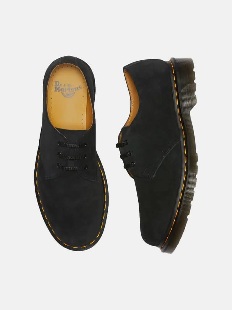 Dr Martens 1461 E.H. Suede 3 Eye Shoe - Black