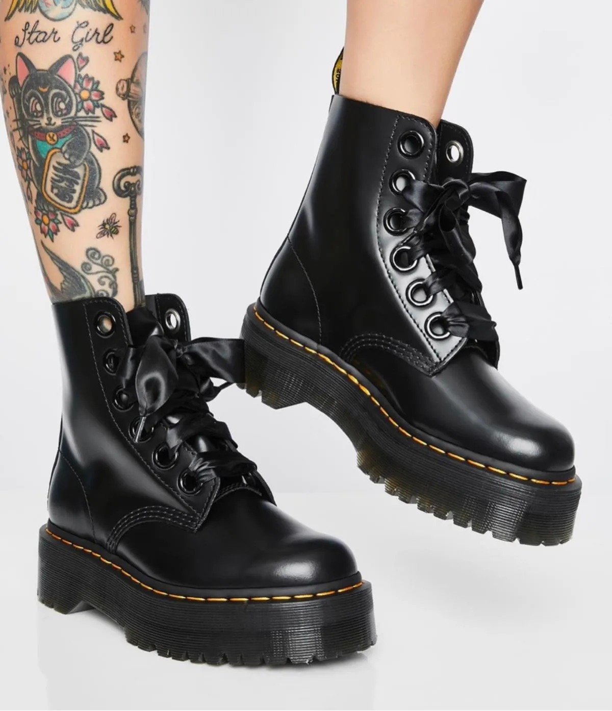 Dr Martens Molly Platform Zeppa Nero