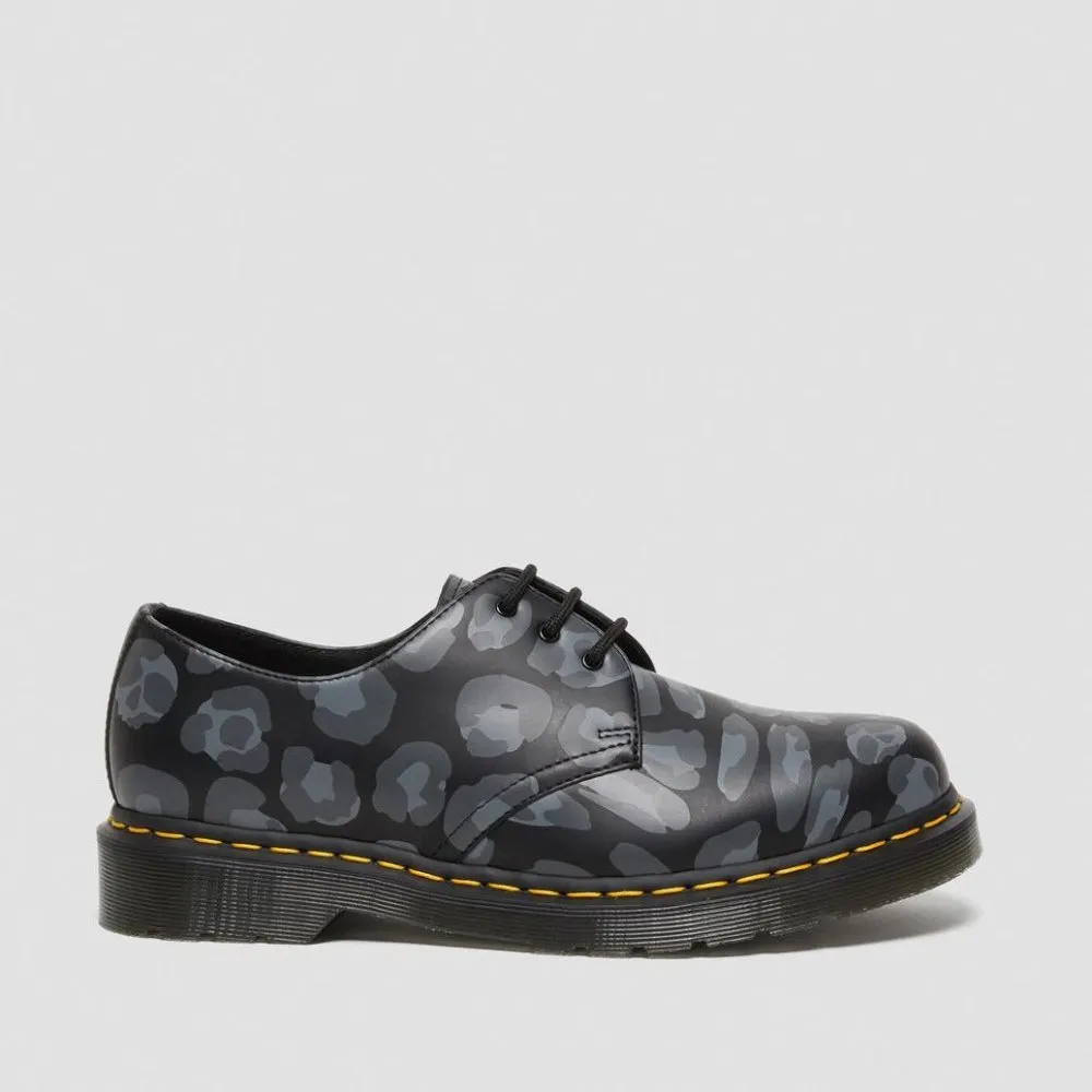 Dr. Martens Women's 1461 Distorted Leopard Print - Black