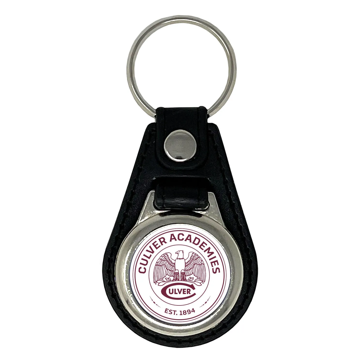 Eagle Seal - Leather Round Key Fob